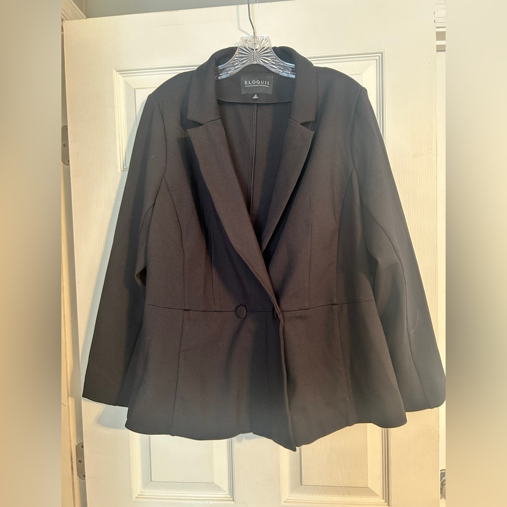 Eloquii Women's Black Suit Blazer